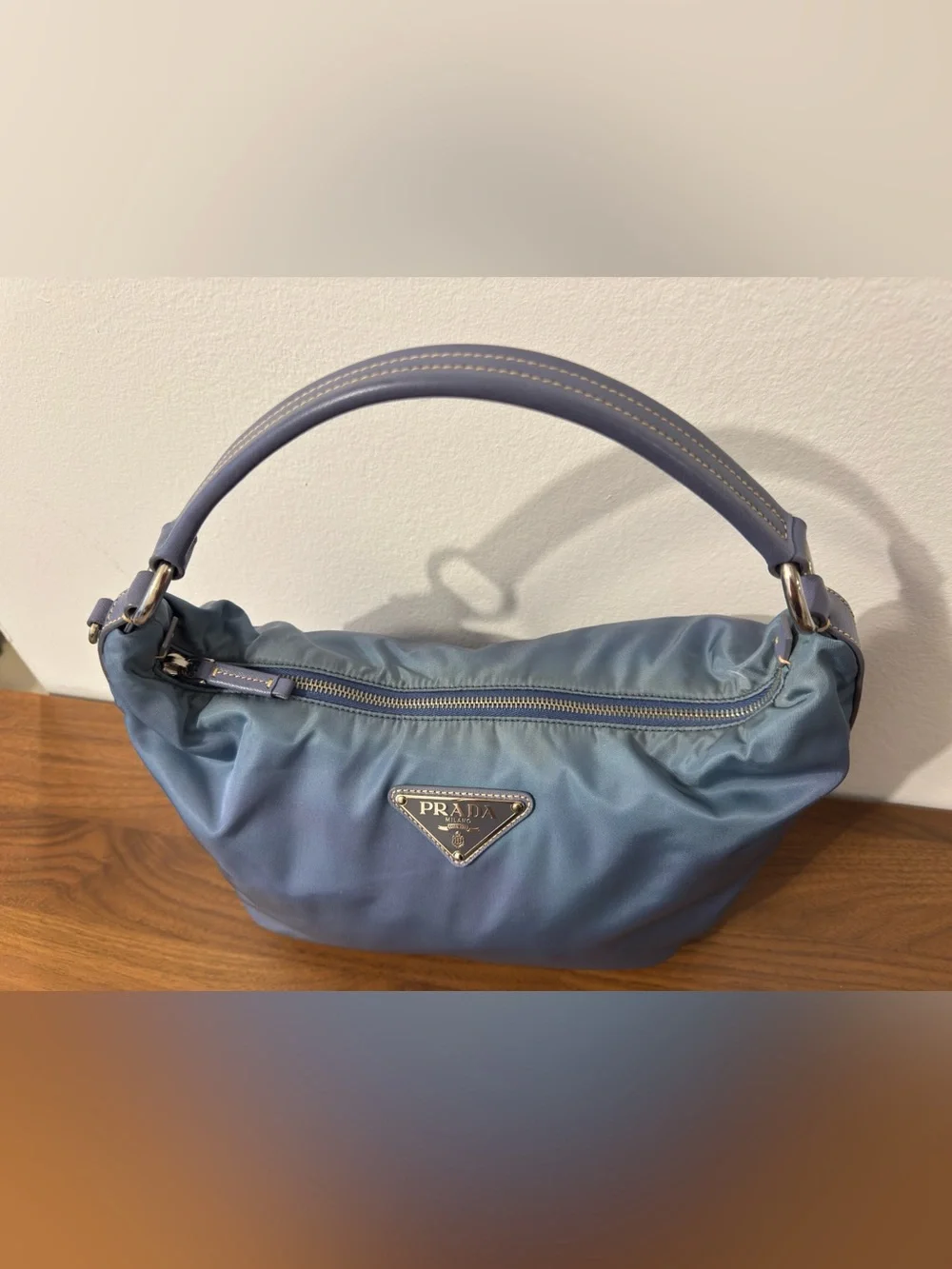 Authentic Vintage Y2K Prada Hobo Bag - Avio Blue- WITH Authenticity Card